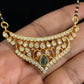 AD Traditional Mangalasutra | Black Beads Necklace With Earrings