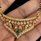 AD Traditional Mangalasutra | Black Beads Necklace With Earrings