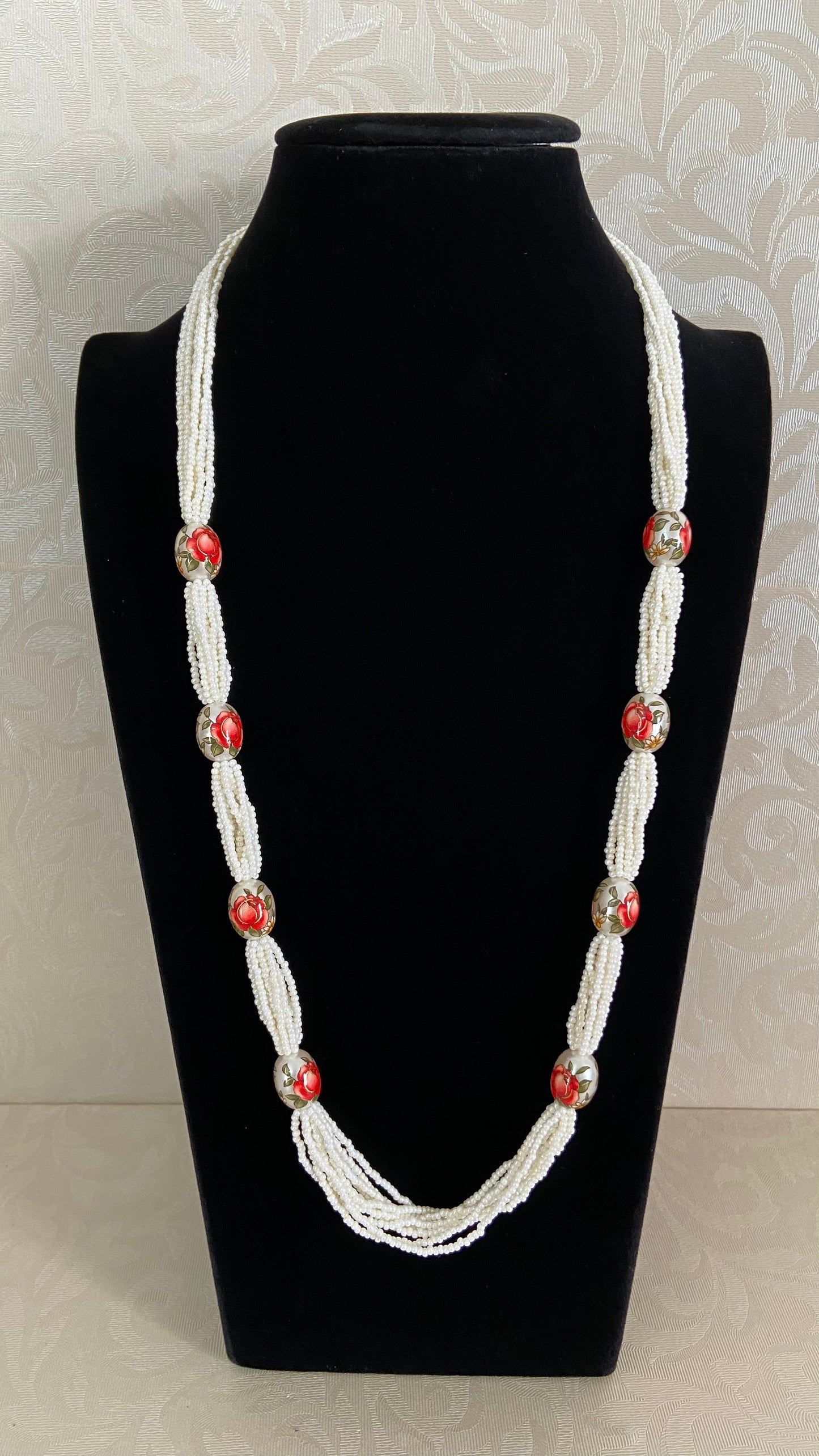 Pearl & Japanese Oval Beads Mala | Latest Jewelry