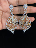 CZ Classic Earrings | Rhodium 2tone Earrings