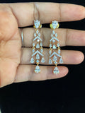 Classic CZ 2-Tone Earrings | Indian Earrings in USA