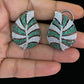 CZ Leaf Studs | Indian jewelry