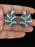 CZ Leaf Studs | Indian jewelry