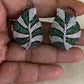 CZ Leaf Studs | Indian jewelry
