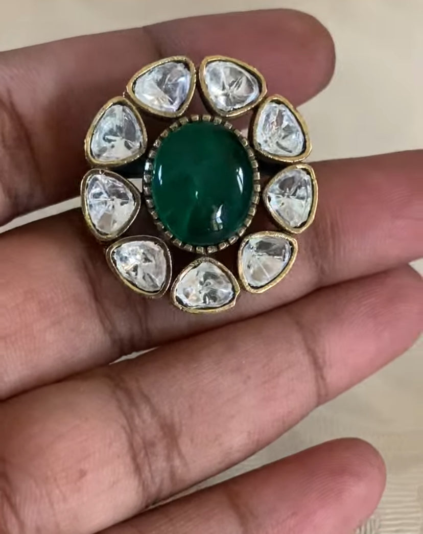 Victorian Polki Kundan Necklace With Studs | Indian Jewelry In USA