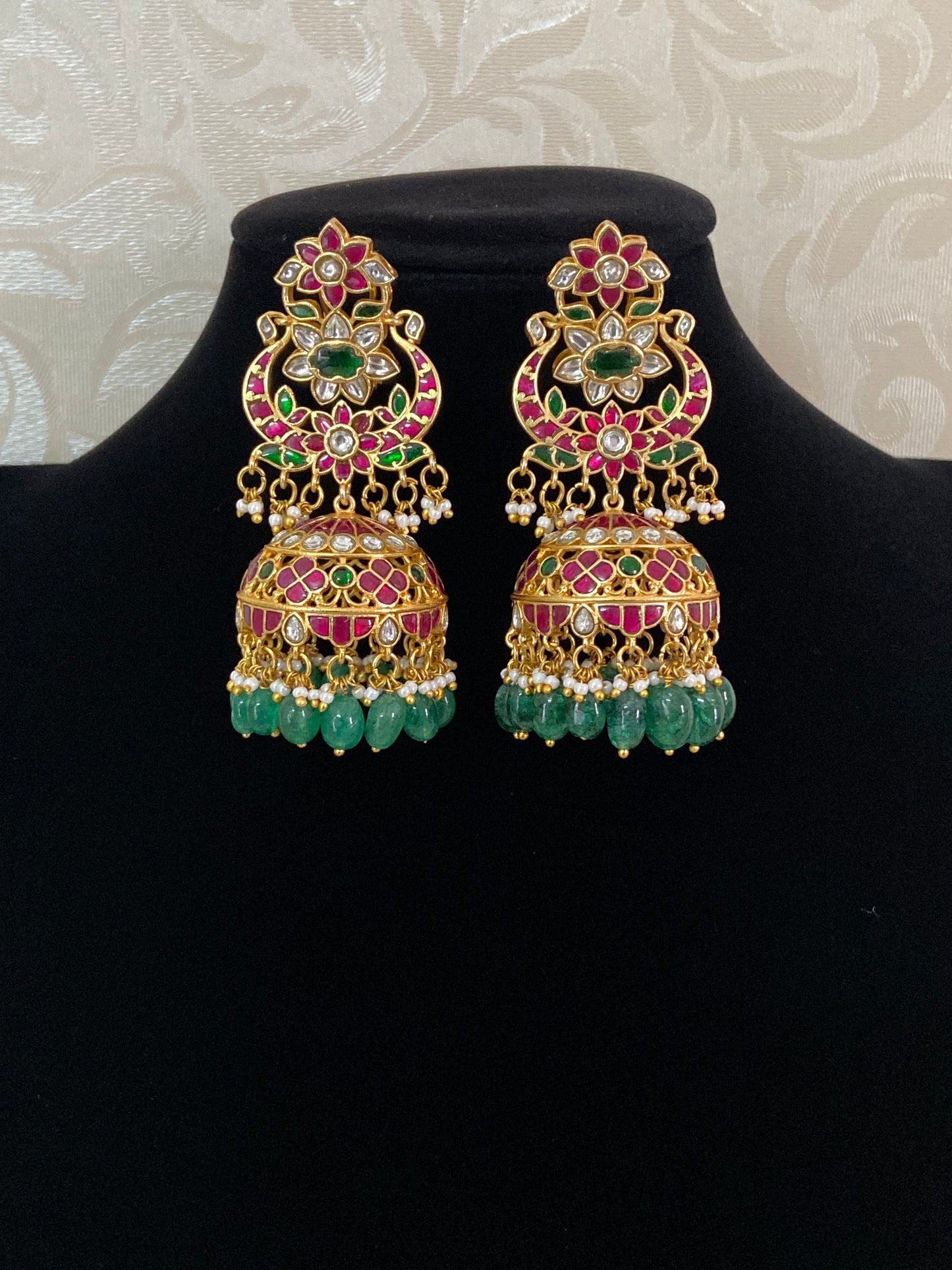 Big Size Jadau Kundan Jumki Earrings | Bollywood-style Earrings | Gift Idea