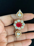 AD Polki Finger Ring | 2 Fingers Ring
