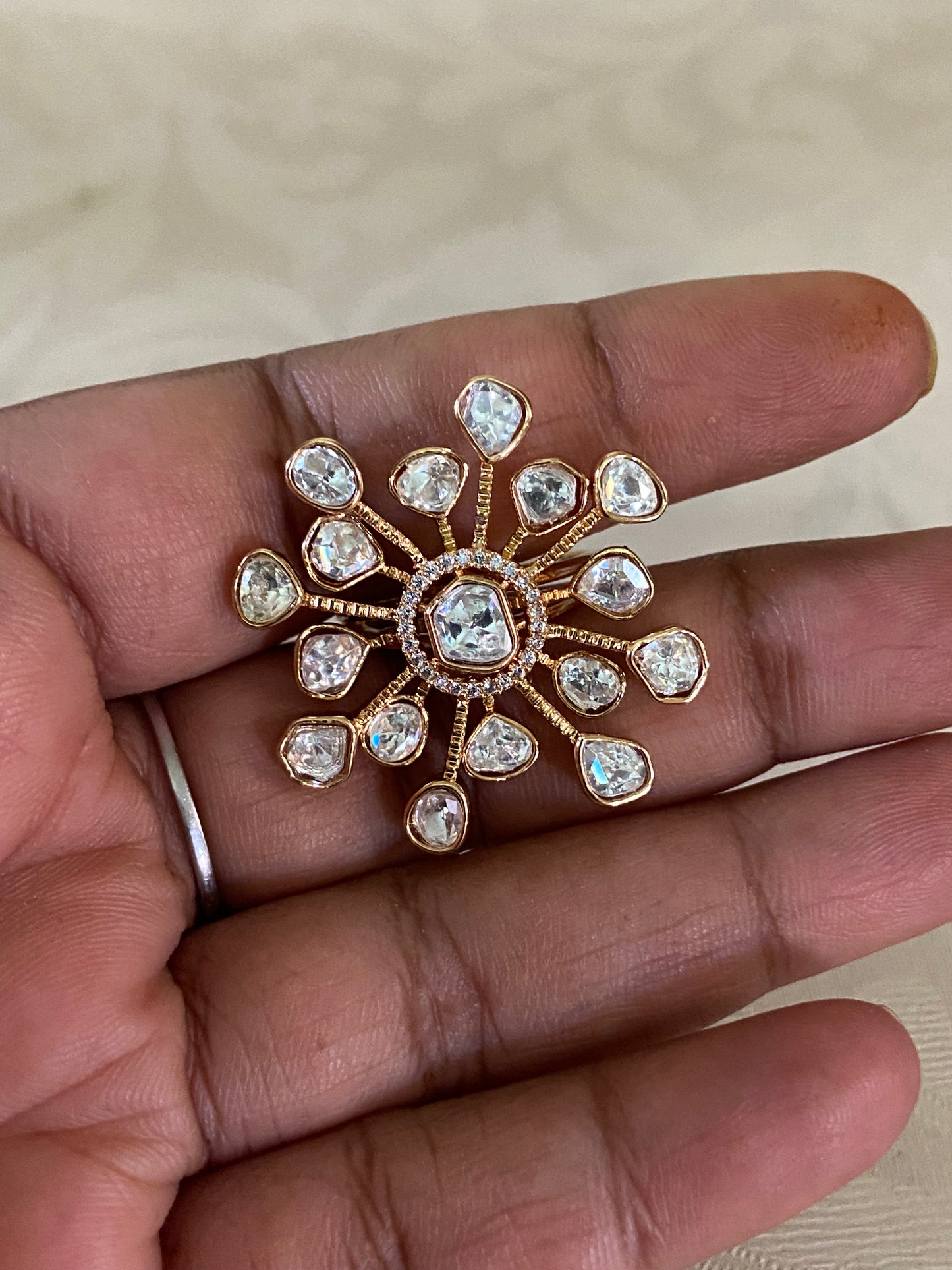 Moissanite Finger Ring | Adjustable Finger Ring