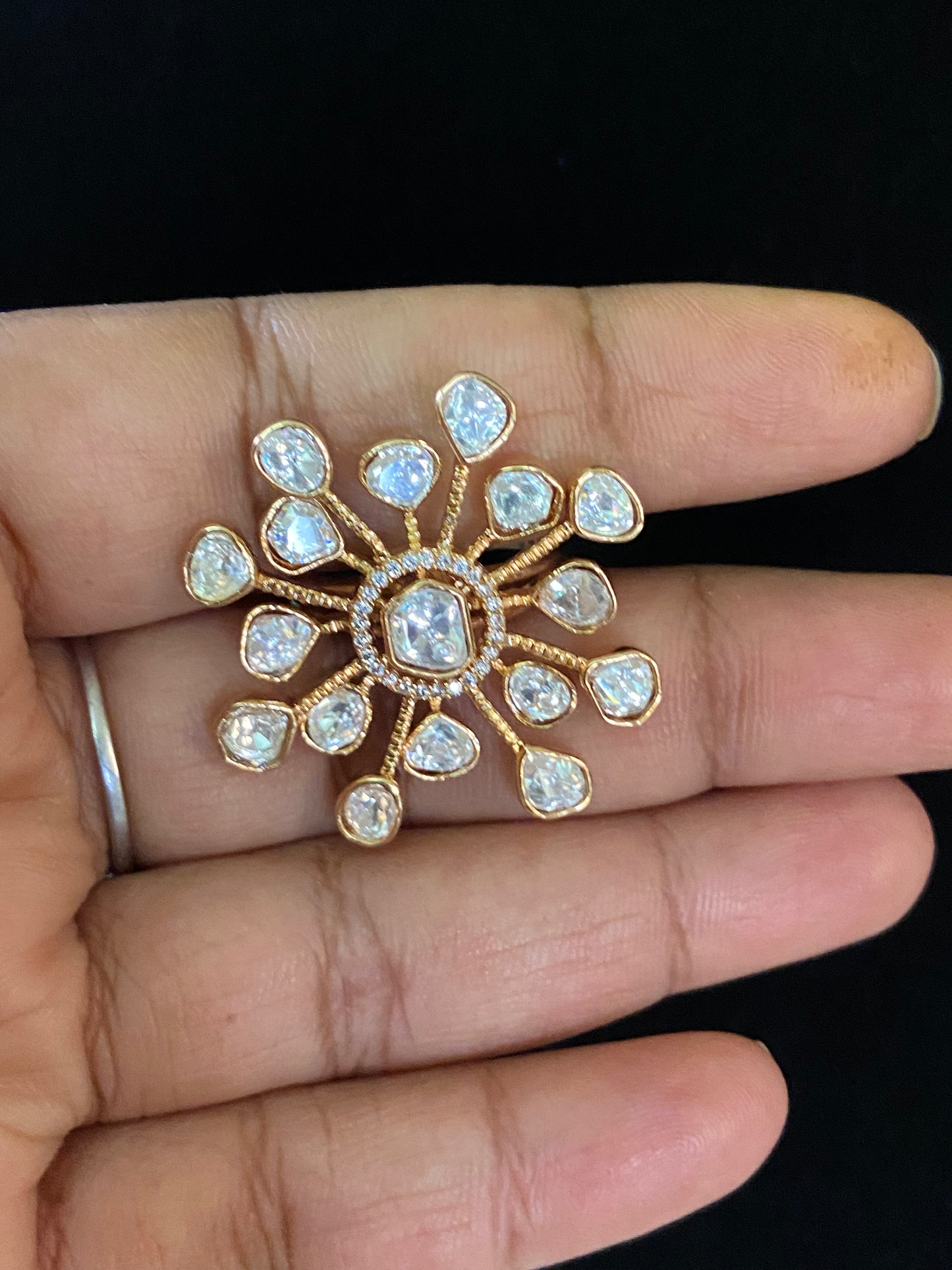 Moissanite Finger Ring | Adjustable Finger Ring