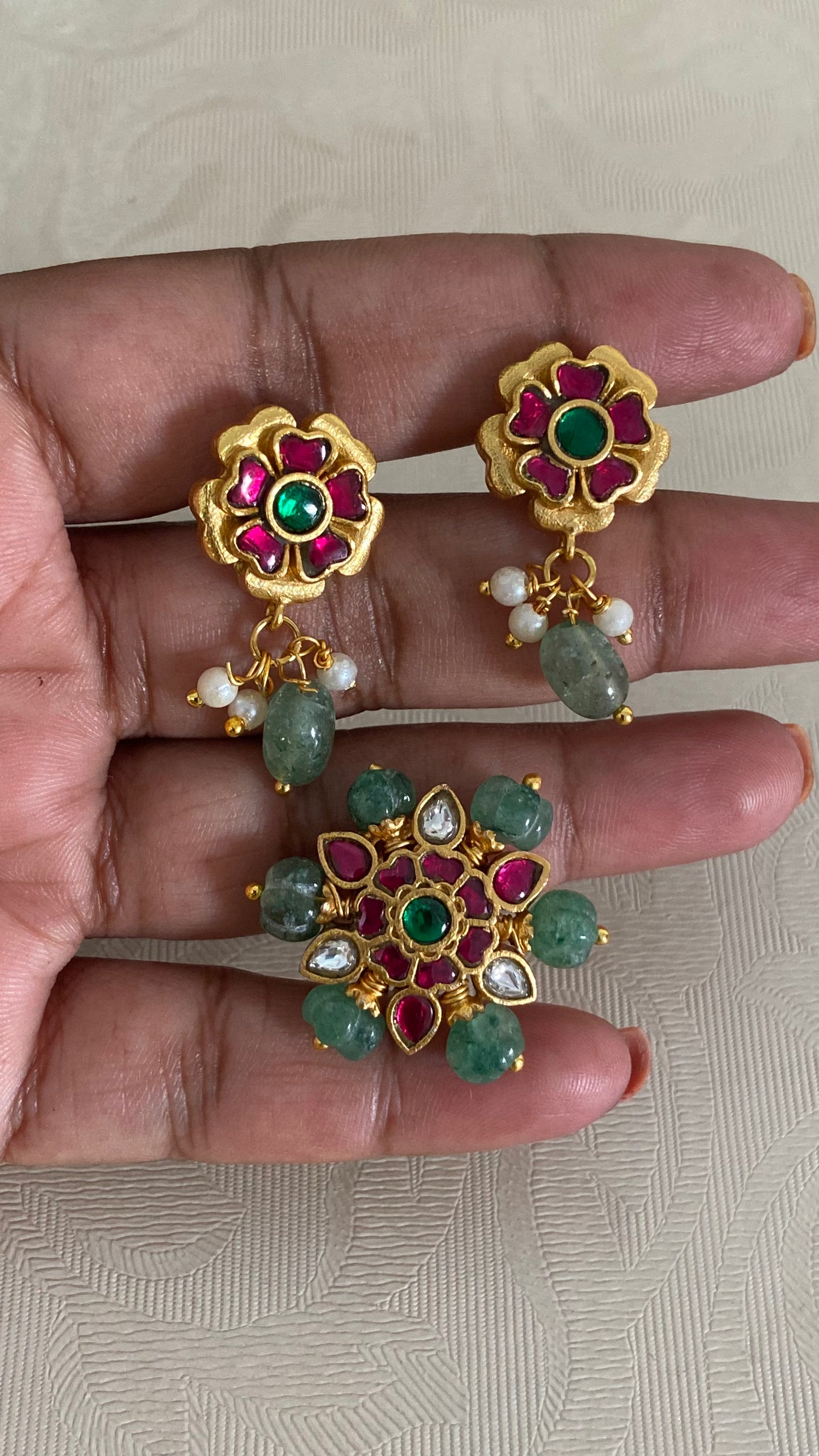 Antique Jadau Kundan Pendant Set | Traditional Jewelry In USA