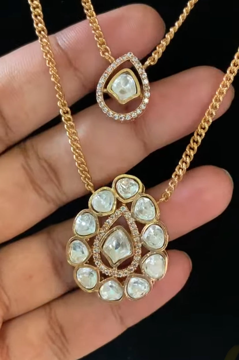 Simple Polki Necklace With Earrings | Indian Necklace | Gift Idea