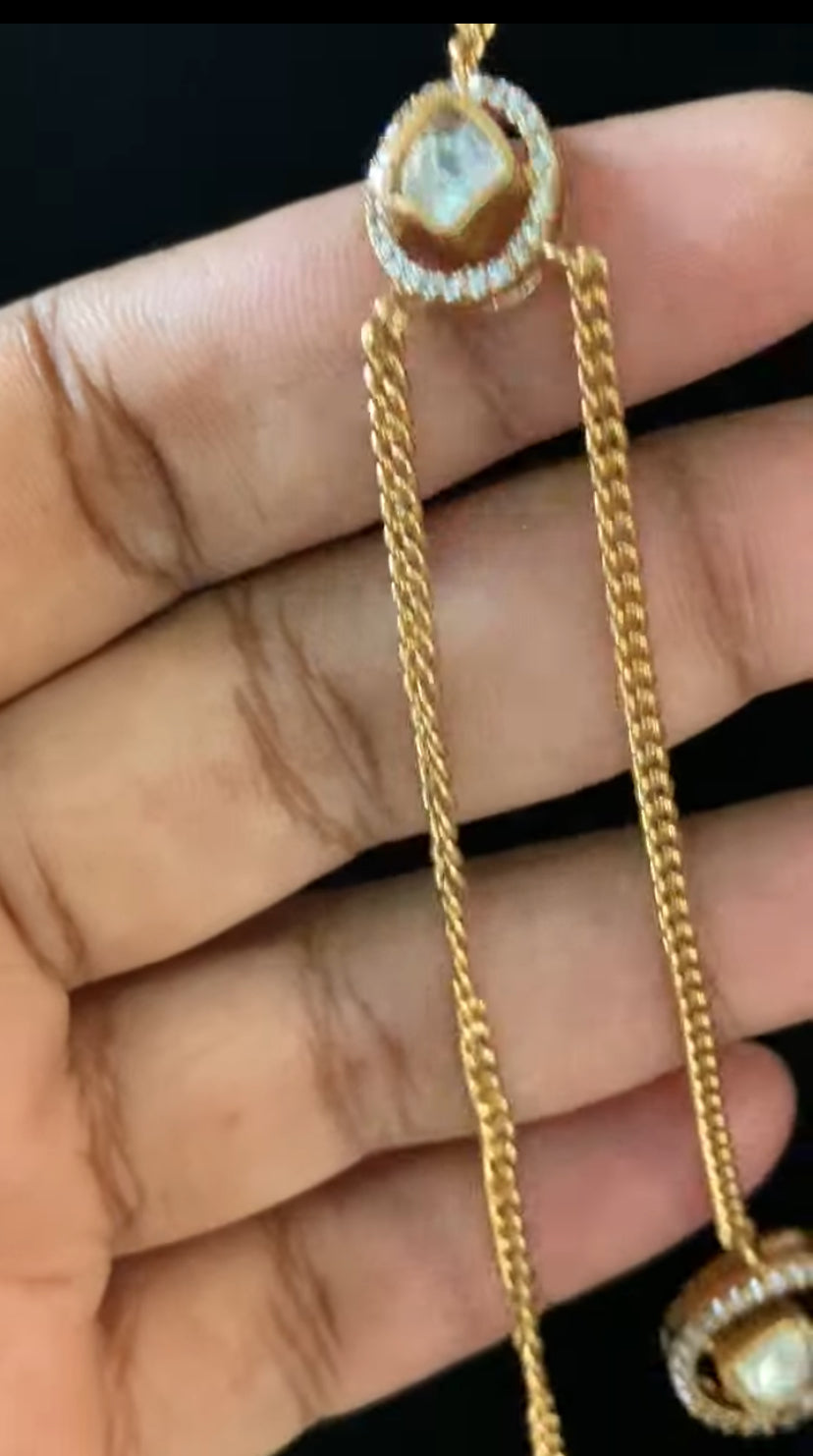 Simple Polki Necklace With Earrings | Indian Necklace | Gift Idea