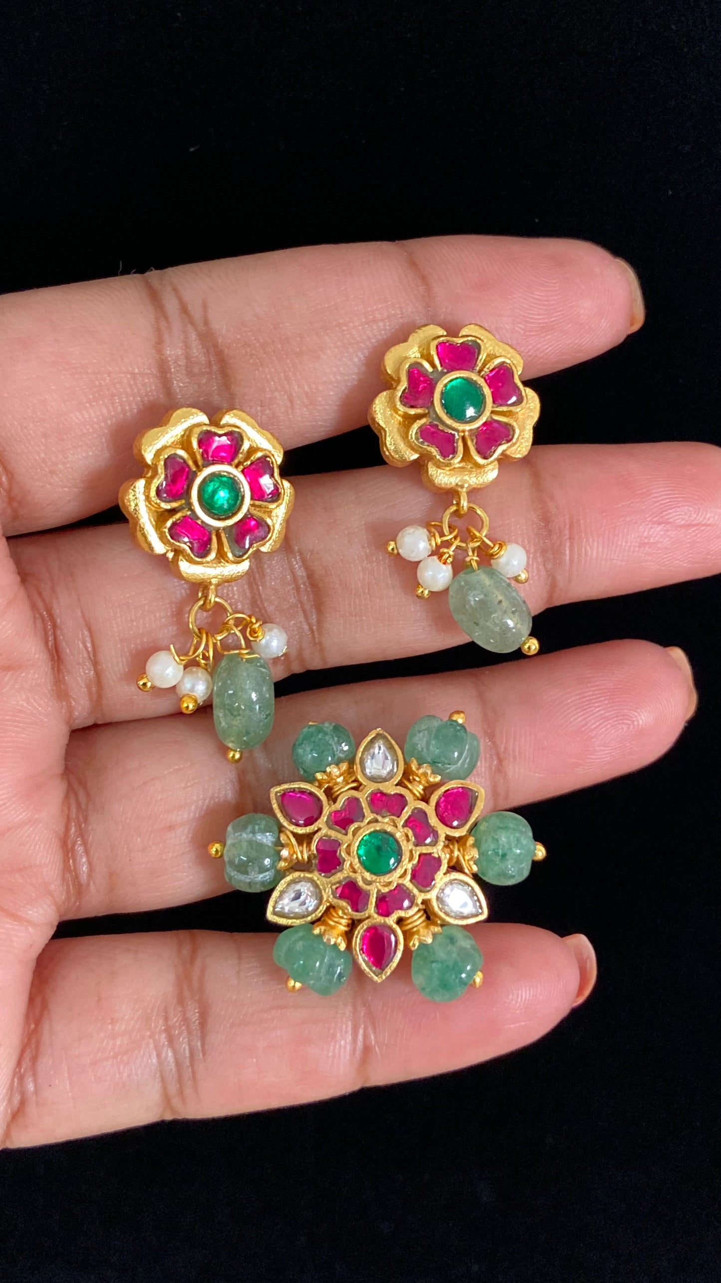 Antique Jadau Kundan Pendant Set | Traditional Jewelry In USA