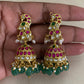 Antique Jadau Kundan Jumkis | Indian Traditional Jumki Earrings