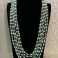 Onyx Beads & Pearl Mala Necklace  | South Indian Jewelry