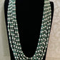 Onyx Beads & Pearl Mala Necklace  | South Indian Jewelry