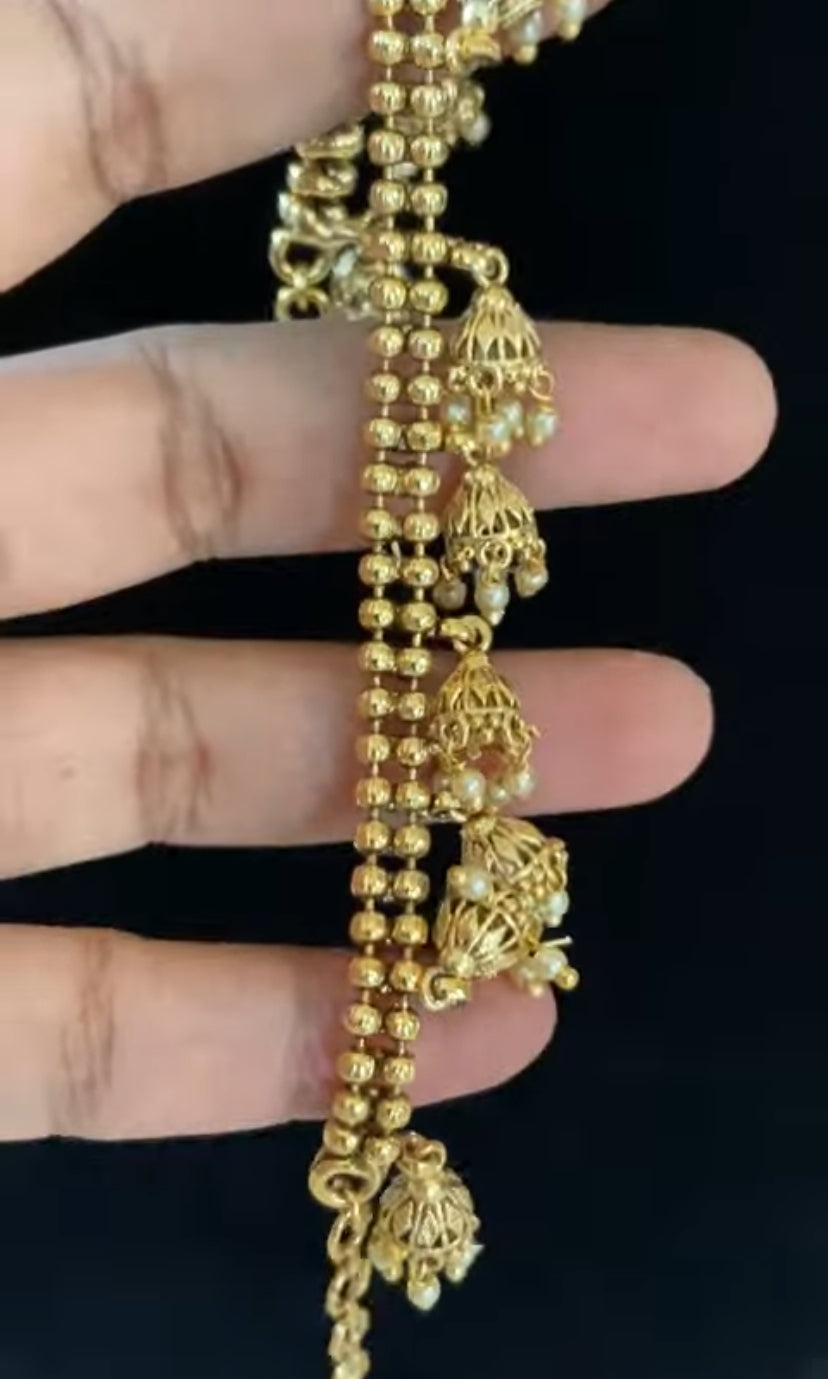 Small Jumki Champaswaralu | Hair accessories | indian  Ear Chains
