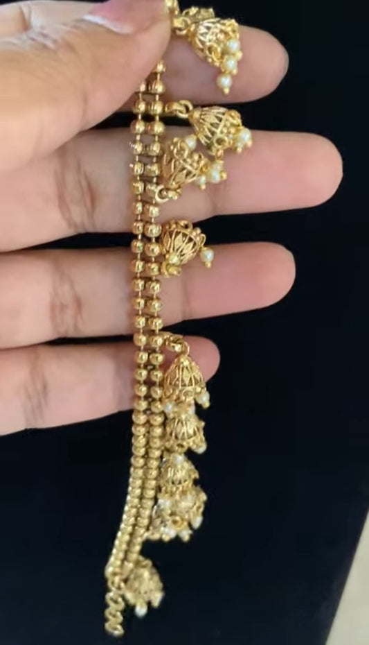 Small Jumki Champaswaralu | Hair accessories | indian  Ear Chains
