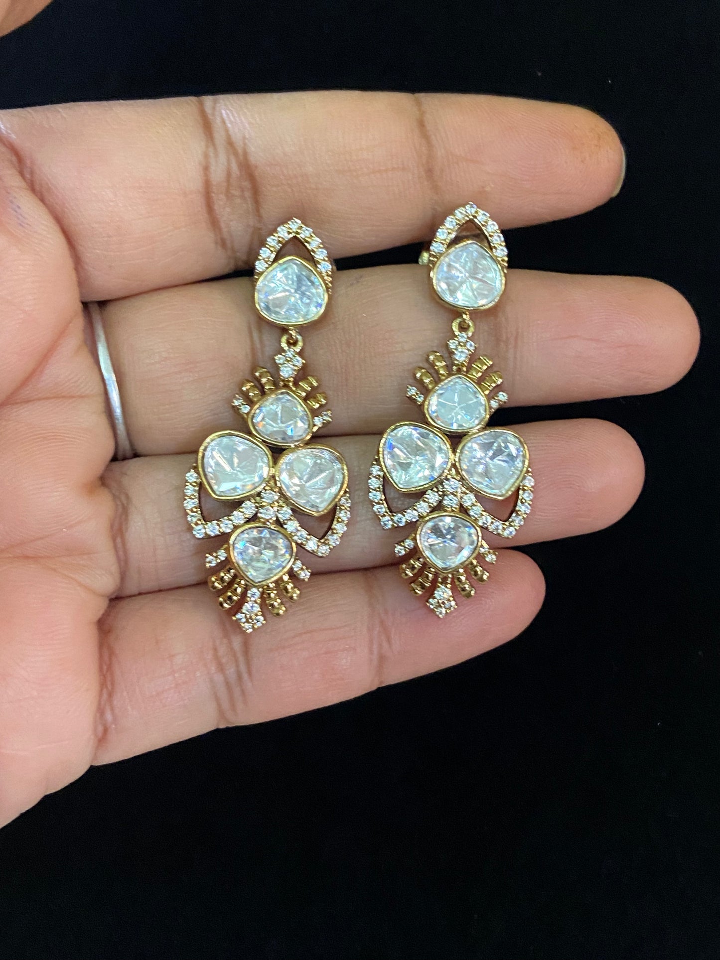 Victorian moissanite Earrings | Indian Earrings In USA