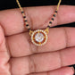 AD Simple Mangalasutra | Black Beads Necklace With Studs