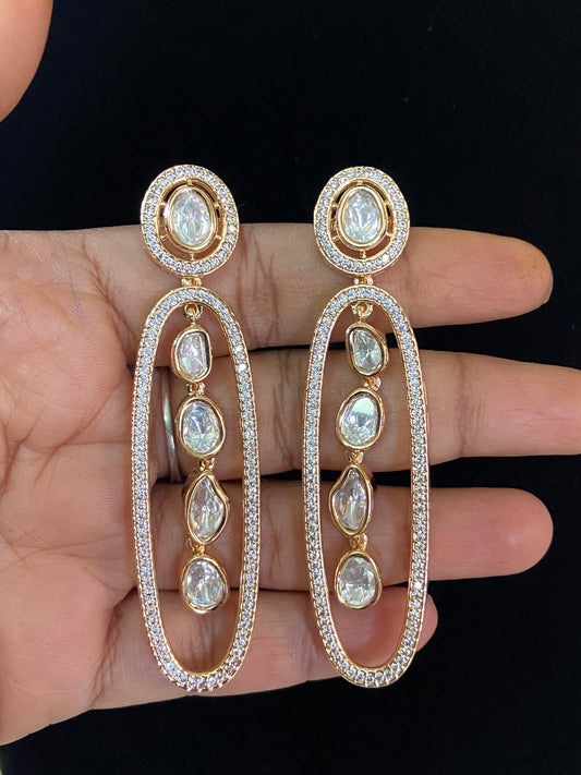 AD Polki Earrings | Indian jewelry In USA