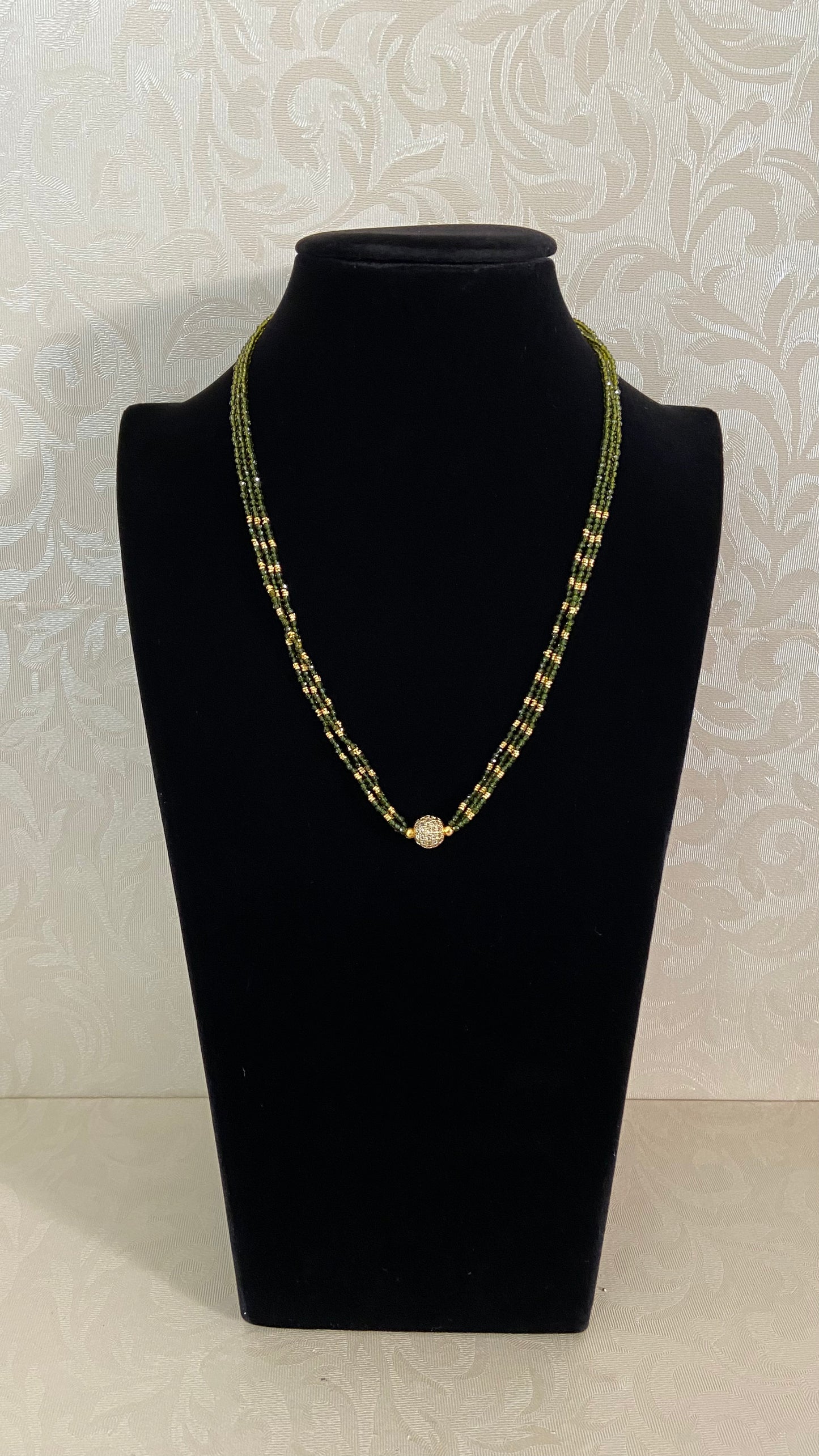 AD Ball Crystal Beads Mala | Indian Jewelry