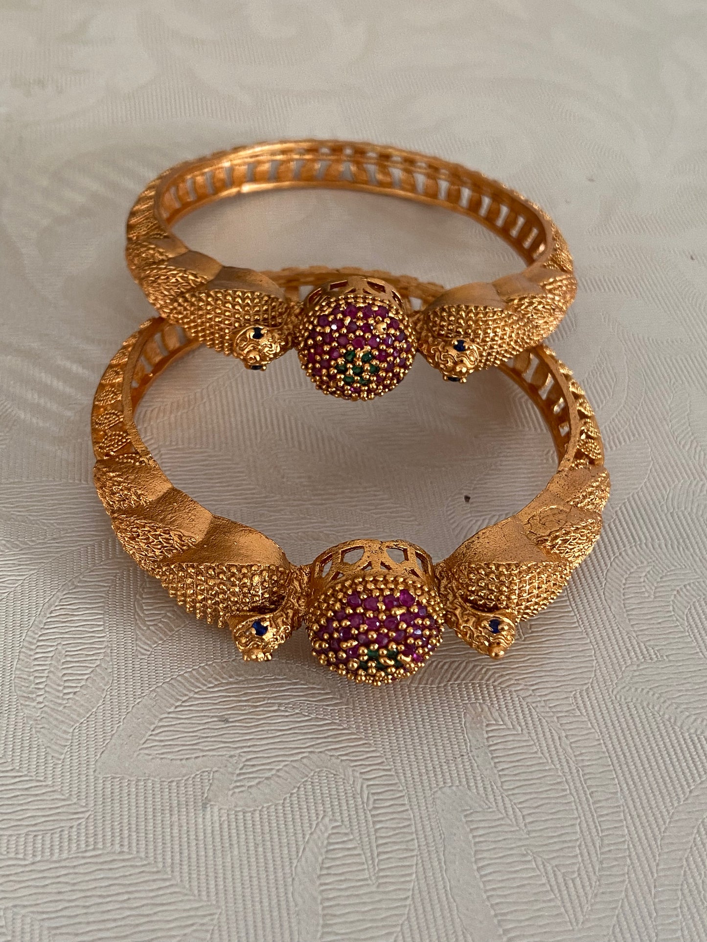 Antique Ruby Bangles |  | Indian Traditional Bangles