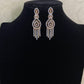 Classic CZ 2-Tone Earrings  | Indian Jewelry In USA
