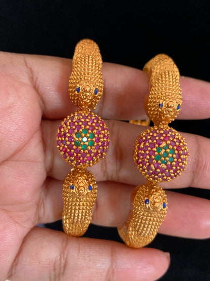 Antique Ruby Bangles |  | Indian Traditional Bangles