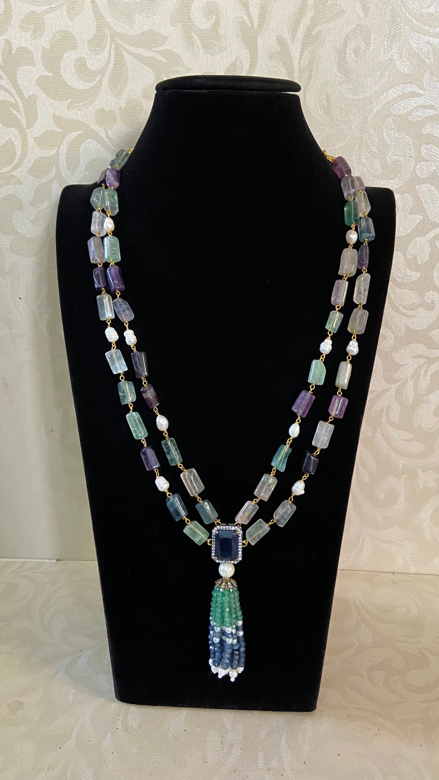 Fusion Multi Color Stone Beads Necklace | Indian Jewelry | Gift Idea