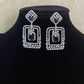 Rhodium AD Earrings  |  Indian Earrings In USA