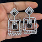 Rhodium AD Earrings  |  Indian Earrings In USA