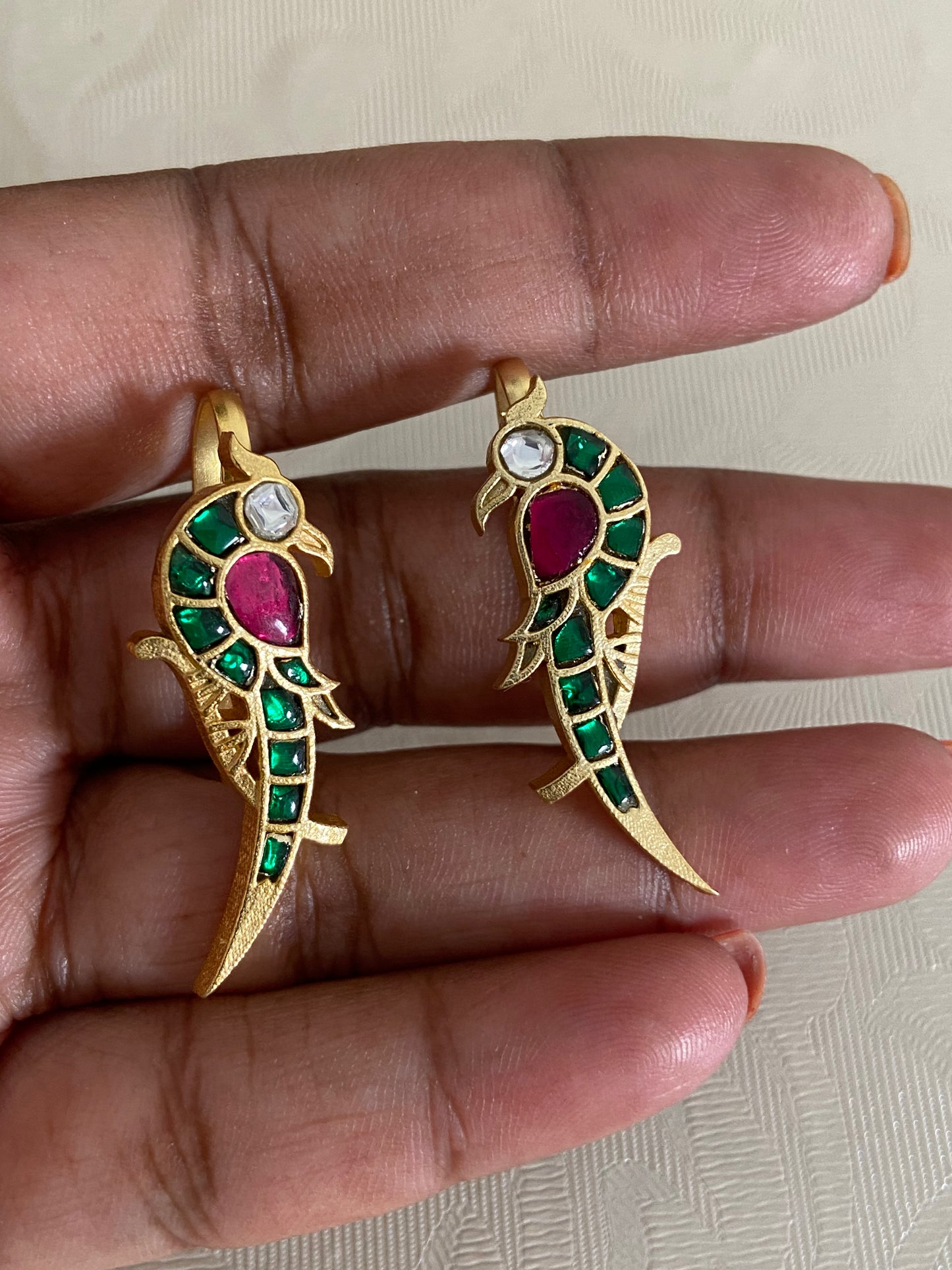 Peacock Jadau Kundan Bugadi | Inian Traditional Jewelry