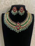 Jadau kundan Necklace With Earrings