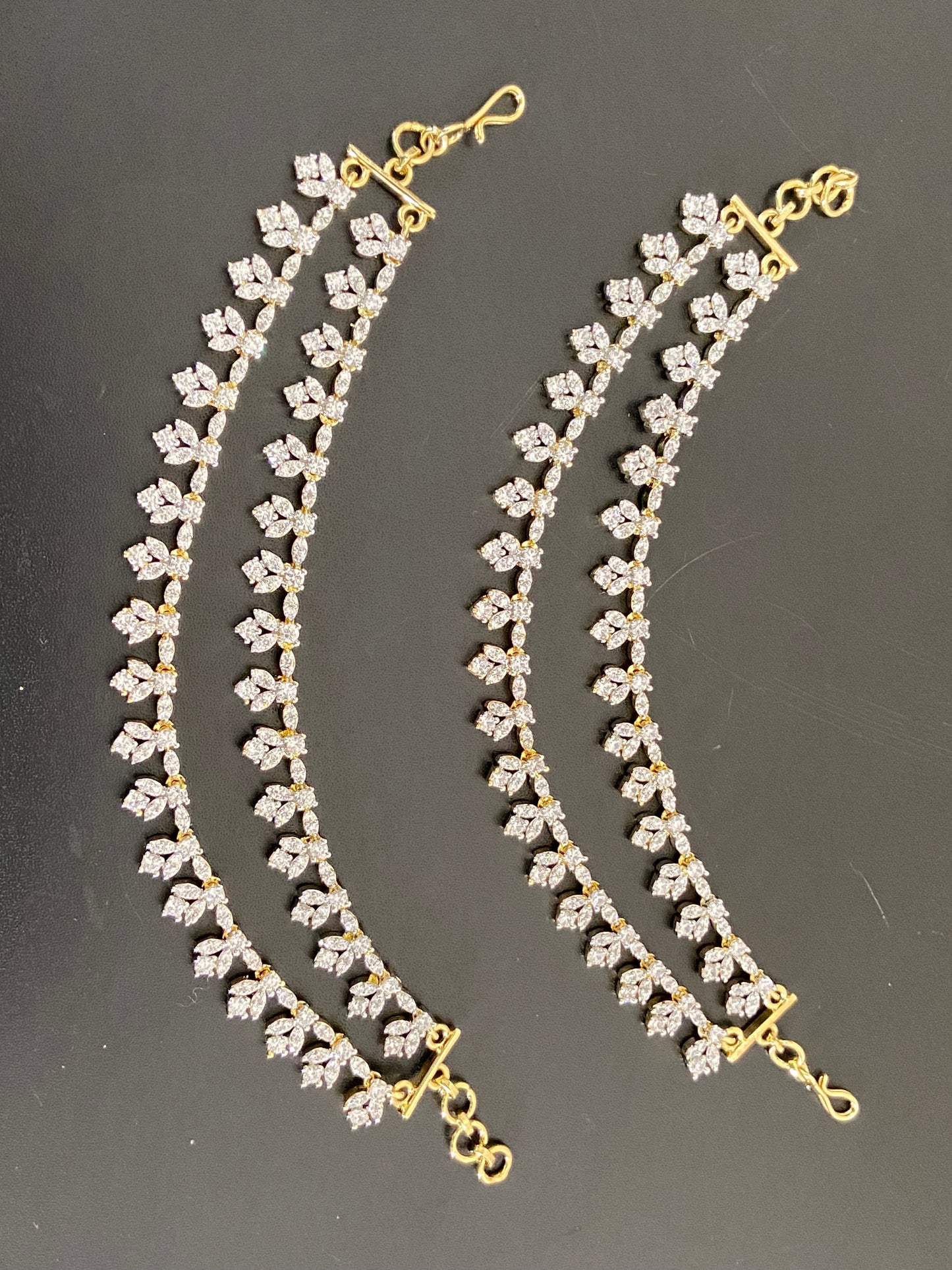 AD Champaswaralu | Indian Ear Chains | Hair accessories