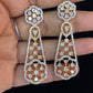 Classic CZ 2 Tone Earrings | Indian Earrings