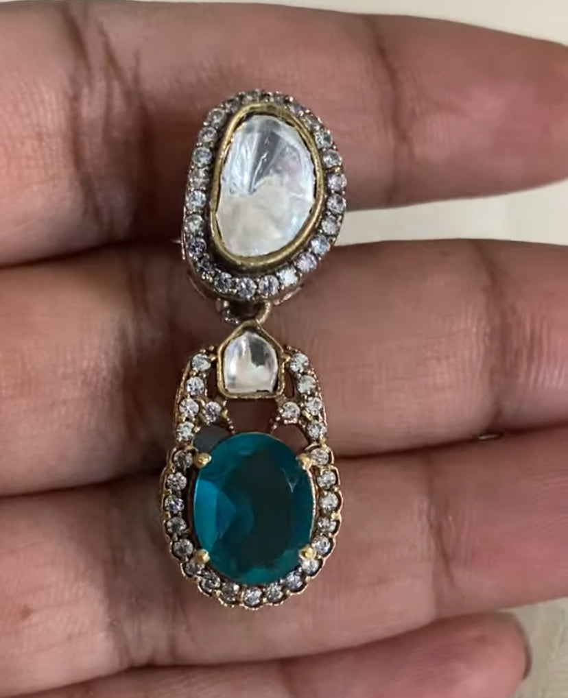 Victorian Polki Kundan Necklace With Earrings | Indian Necklace In USA