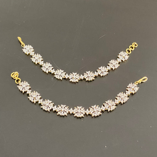 AD Flower Champaswaralu | Indian Ear Chains | Hair accessories