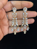 Classic CZ 2-Tone Earrings | Indian Earrings in USA