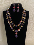Fusion Necklace  | Moissanite & Jadau Kundan Double Layer Necklace