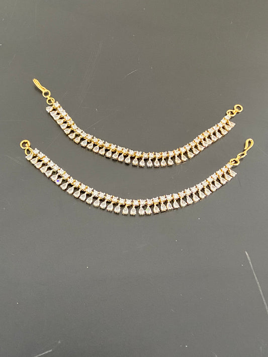 AD Champaswaralu | Indian Ear Chains | Hair accessories