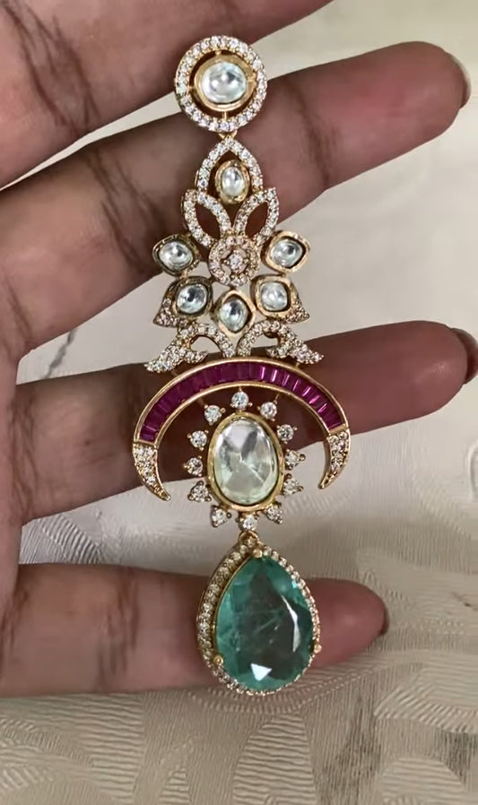 AD Kundan Earrings | Indian Earrings