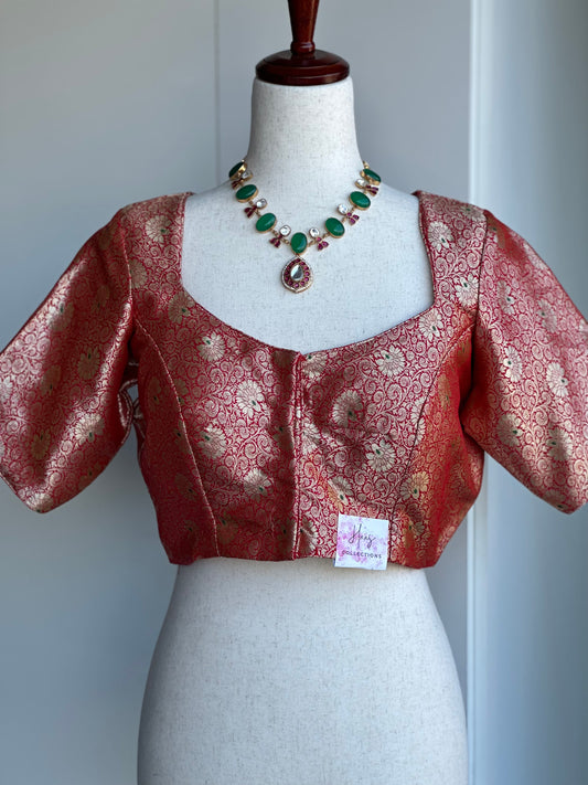 Banaras Brocade Blouse | Saree blouses in USA | Boutique blouses