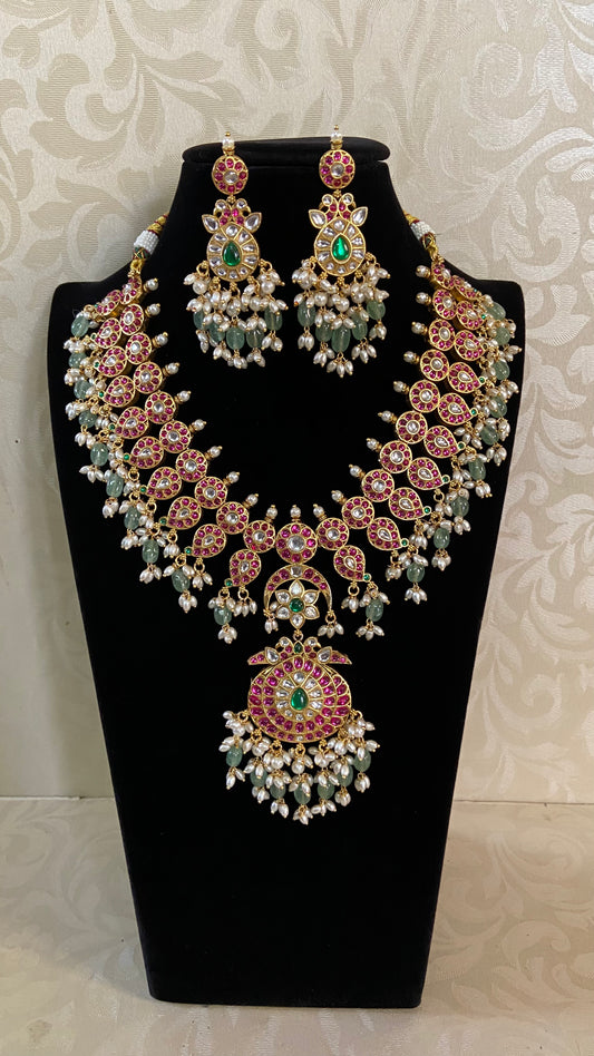 Kundan  Necklace With Earrings | Indian Bridal Jewelry