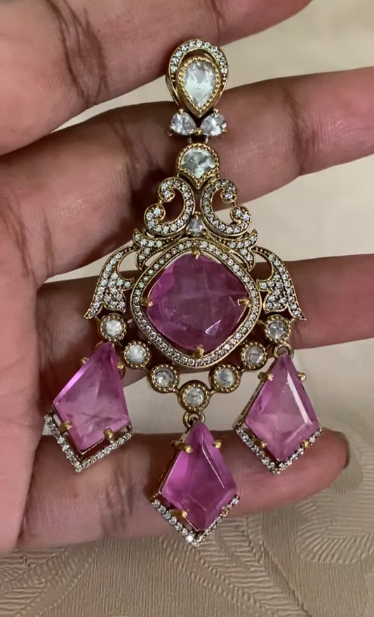 AD Kundan Earrings | Indian Jewelry