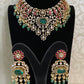 Moissanite & Jadau Fusion Bridal Choker With Earrings | Indian Jewelry