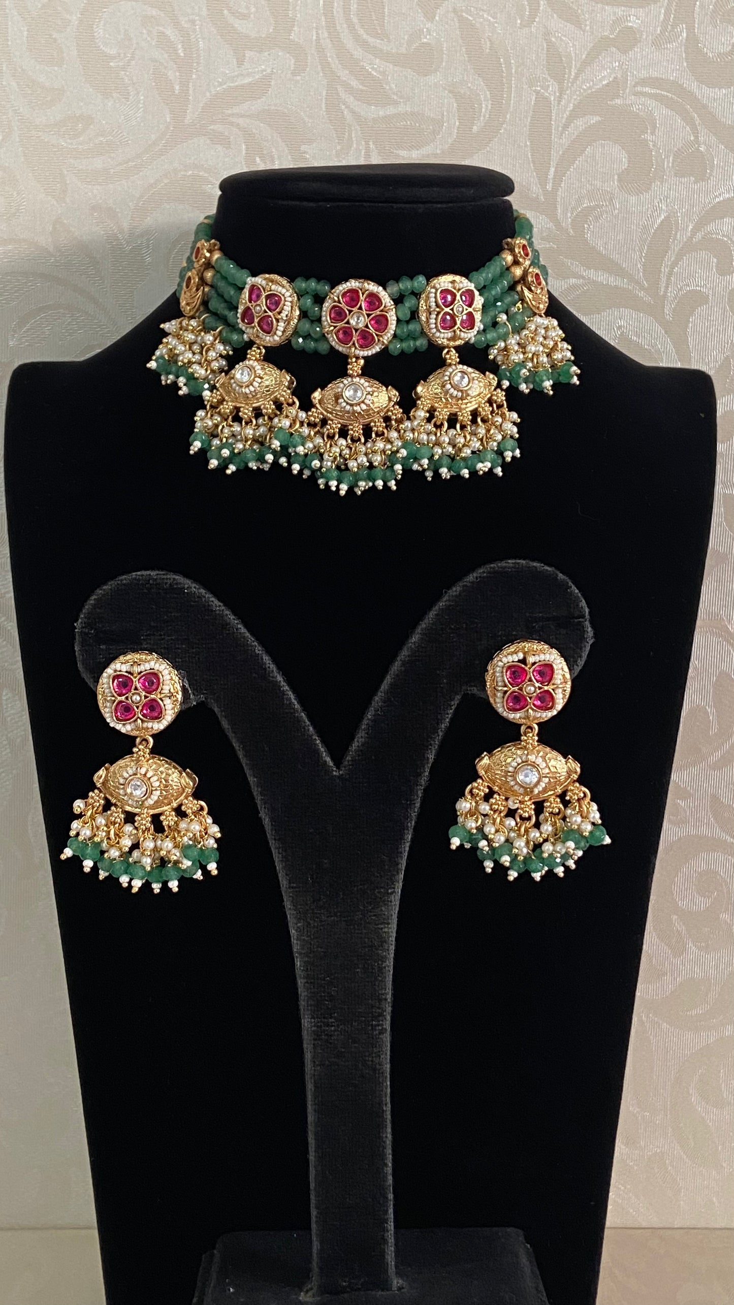 Kundan & Beads Choker Set | Indian Jewelry In USA