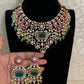 Moissanite & Jadau Fusion Bridal Choker With Earrings | Indian Jewelry