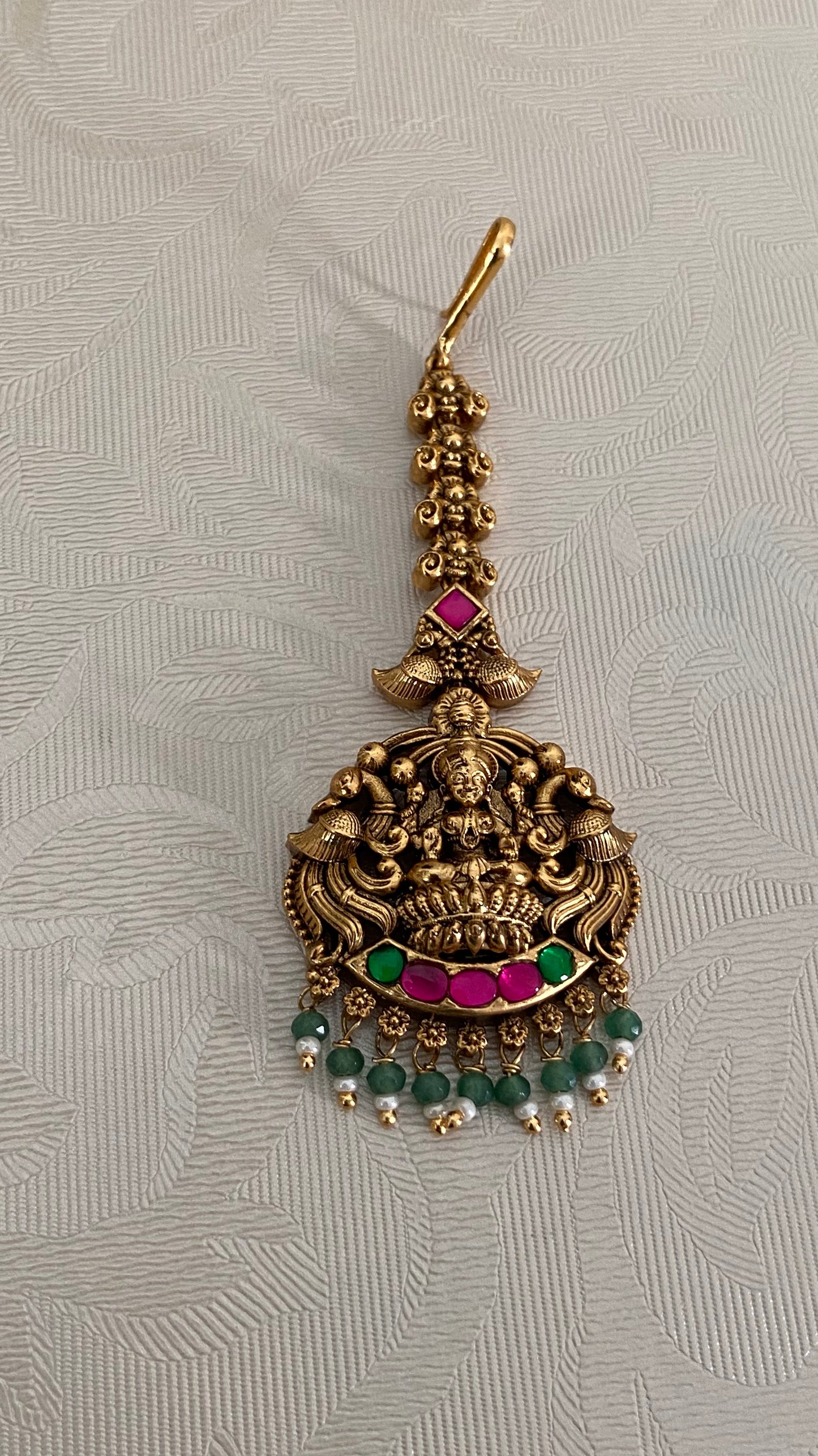 Temple Lakshmi Maang Tikka | Traditional Indian Jewelry
