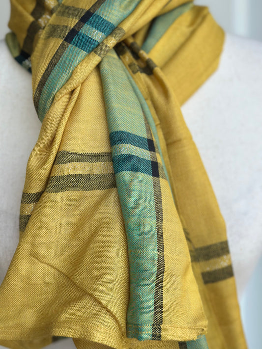 Zari Woven Handloom Stole | Muffler Scarf